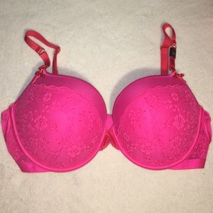 NWT Victoria's Secret Hot Pink Push Up Bra sz 36DD