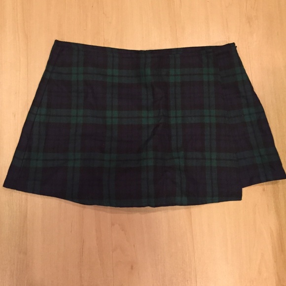 Plaid Mini Skirt Shorts Skort