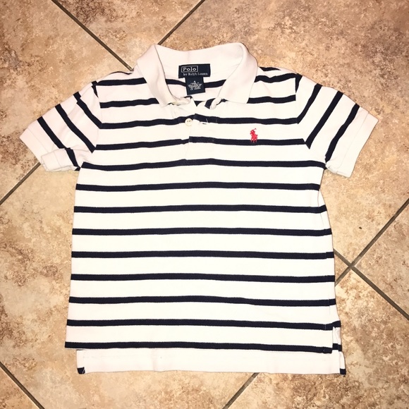 Navy/white Polo by RL, boy's size 4.