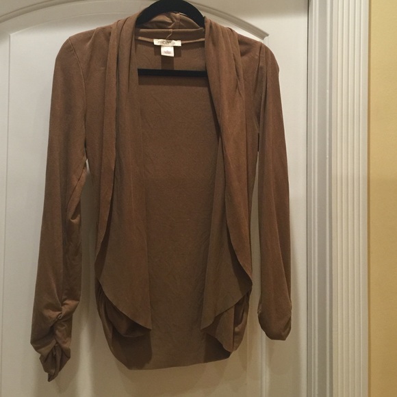 Faux suede cardigan