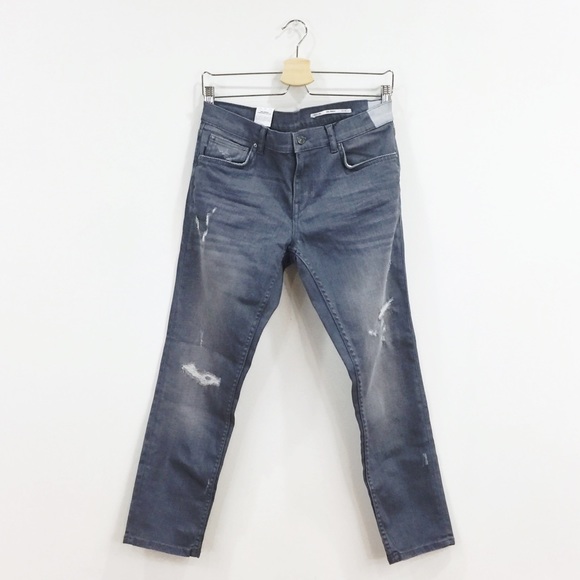 [ zara ] grey distressed boyfriend denim - Picture 2 of 4