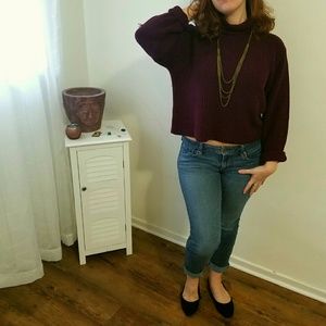 Distressed Crop Sweater