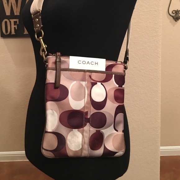 "Coach" cross body purse w/ adjustable strap