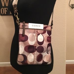 "Coach" cross body purse w/ adjustable strap