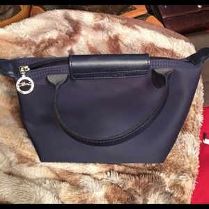 Longchamp Navy Mini Planetes Nylon Tote