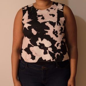 Printed scuba crop top H&M. Size 12