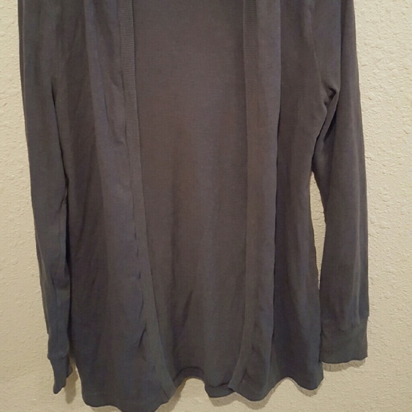 Dark grey hooded cardigan