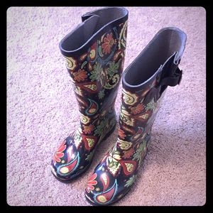 Paisley Rain Boots 🌂