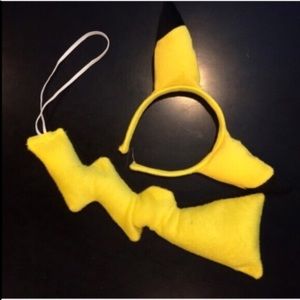 Pokémon pikachu ears headband + tail set