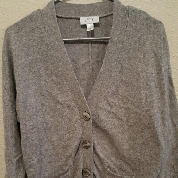 Grey button up cardigan