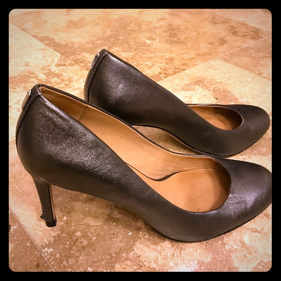 Coach Leather Round Toe Pumps