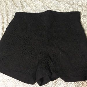 Lace front shorts