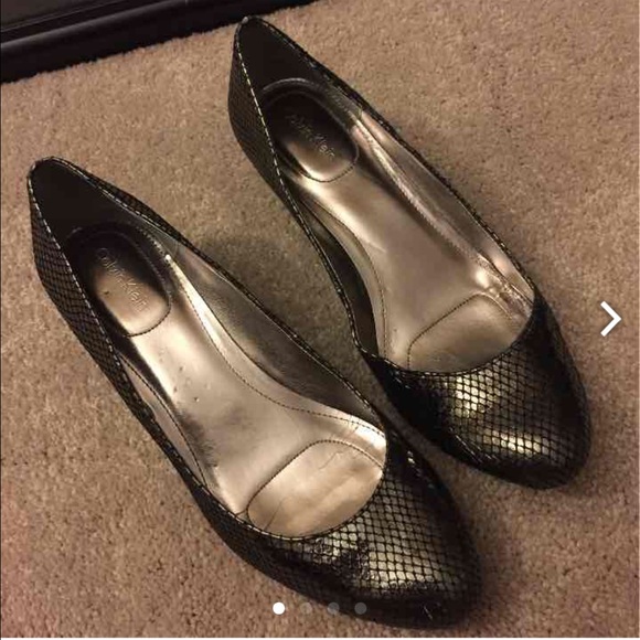 Calvin Klein wedge pumps