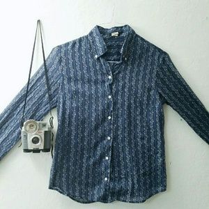 DONATED! J. Crew Button-down Semi Sheer Blouse