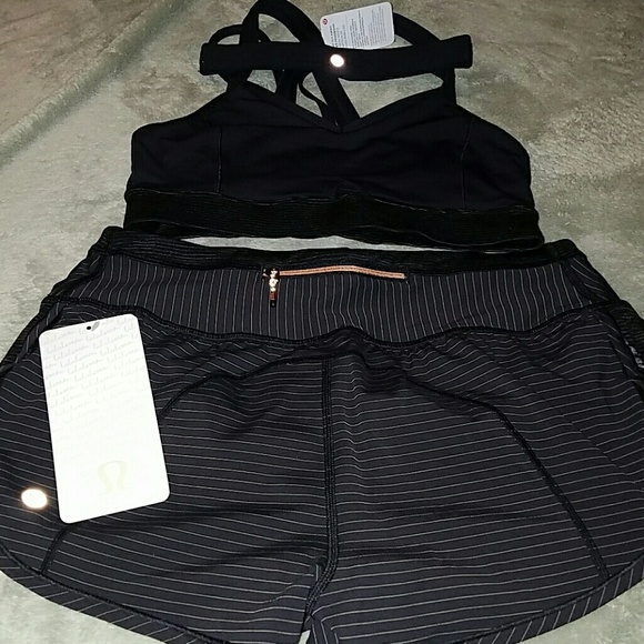 Lululemon run for days shorts sz 6 nwt and bra sz