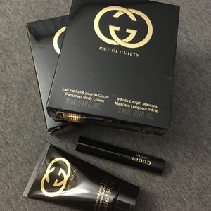 Gucci Guilty body lotion and mascara set
