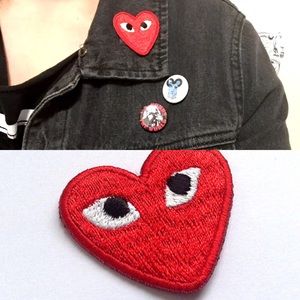 Heart Face Iron-On Patch