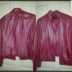 Fuschia pink moto jacket