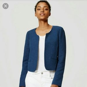 LOFT Textured Open Jacket
