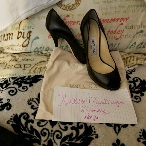 Jimmy Choo Peep Toe Stilletos