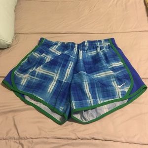 Blue/green Nike shorts. Kids large but fit like AS