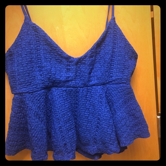 Navy blue crop top