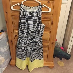 navy, white and yellow Old Navy dress