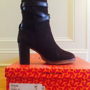 Tory Burch brown suede boots. Never used.