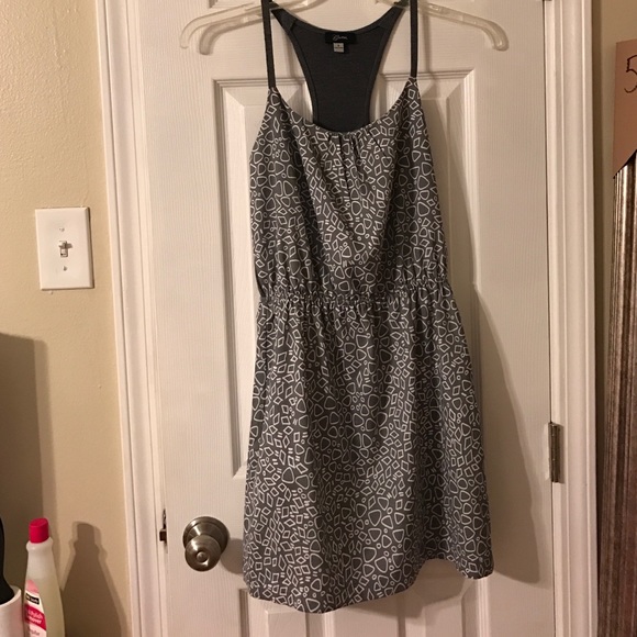 Gray and White Sundress