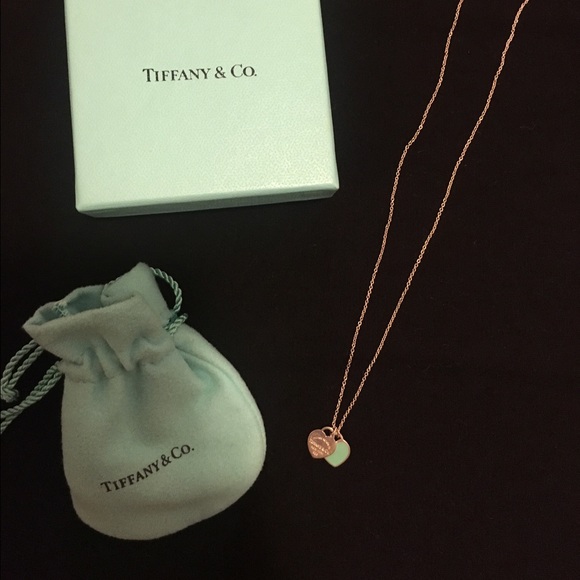 Return To Tiffany Double Heart Pendant 16" Chain