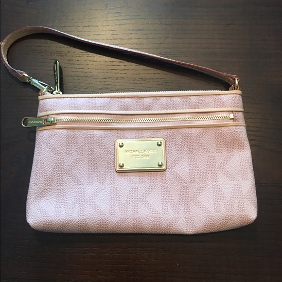 Pink Michael Kors logo purse