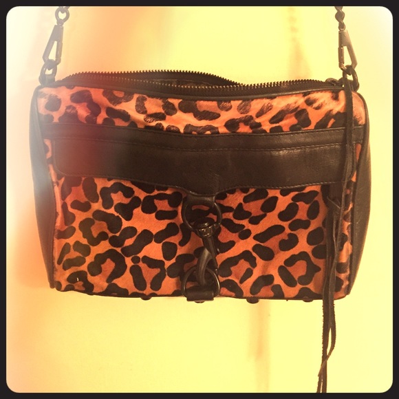 Rebecca Minkoff MAC calf hair leopard / black bag