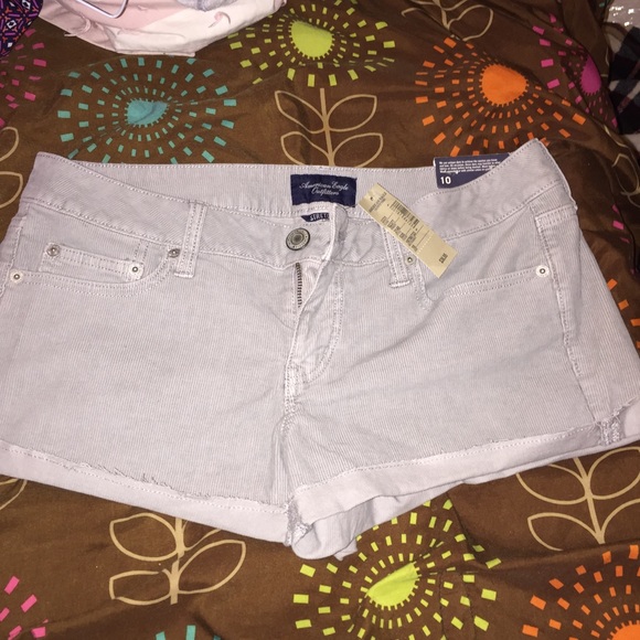 AEO Corduroy Light Grey Shorts