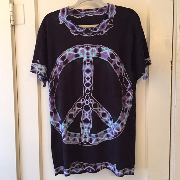 Tops - Tie-dye Peace Oversized T-shirt