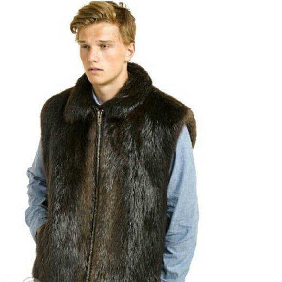 Barnes Men's Genuine Fur Vest