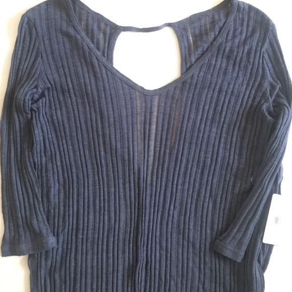 Free People Split Ribbed Tee - Picture 4 of 4