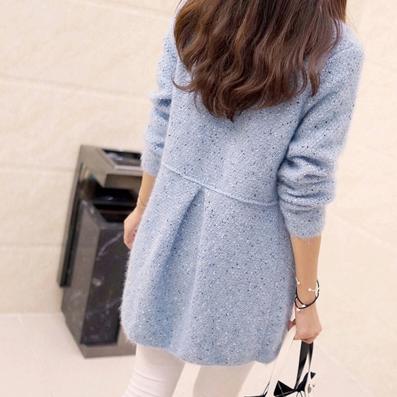 🌿Powder Blue Soft Knit Long Sleeved Cardigan🌿 - Picture 2 of 2