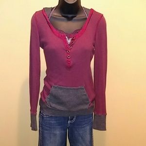 Free People Weekend Hooded Henley