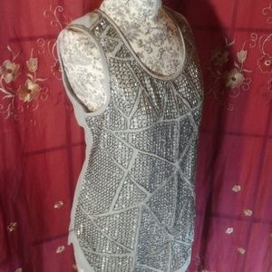 Olive and Oak Beaded Blouse Medium-Large