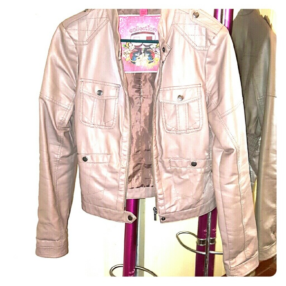 Tan Faux leather jacket