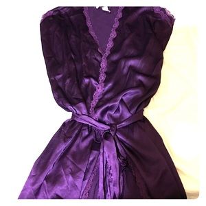 Faux silk robe from Victoria's Secret.