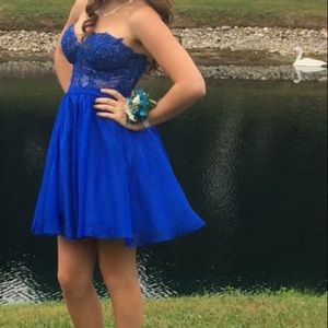 Short royal blue dress