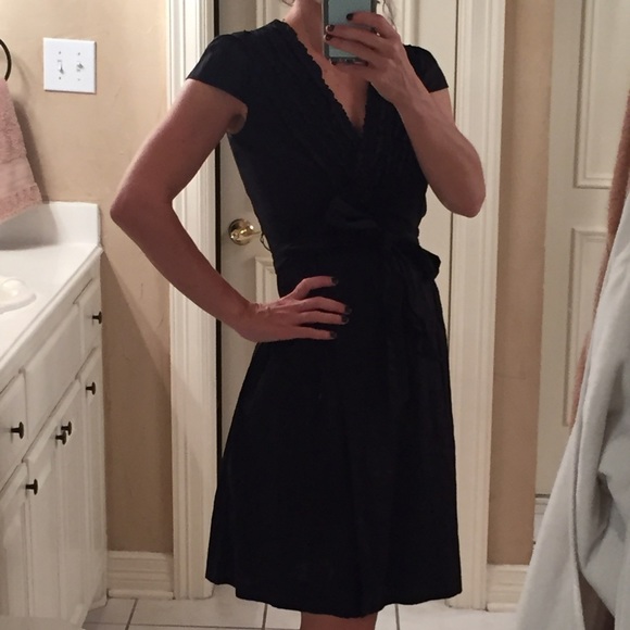 Calvin Klein black wrap dress