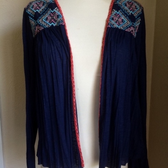 American Eagle- Blue boho cardigan