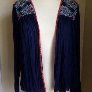 American Eagle- Blue boho cardigan