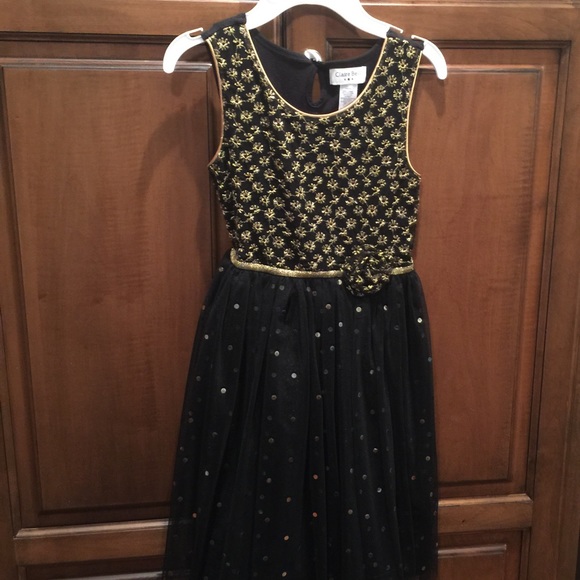 Black and gold dress