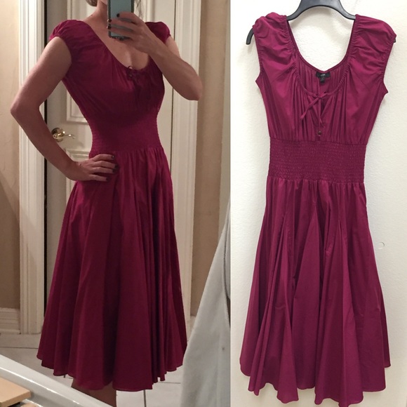 Burgundy dress