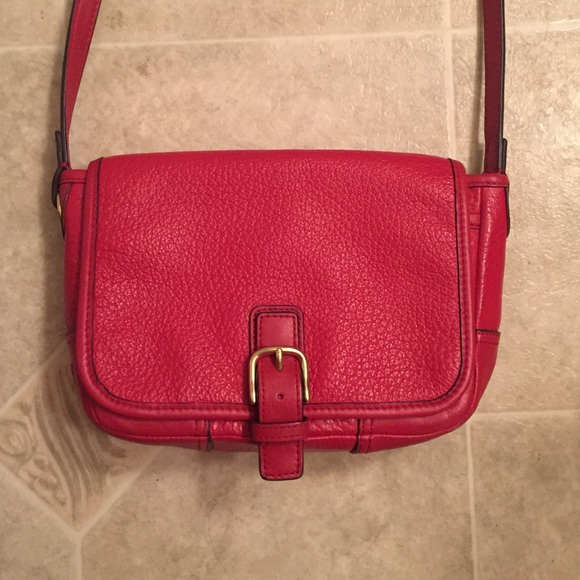 Cherry red coach cross body