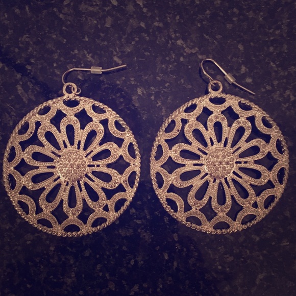 Silver Statement Earring Dangles - Picture 1 of 3