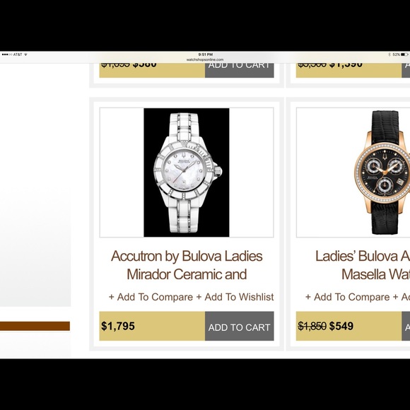 DIAMOND Bulova Accutron White Ceramic Watch